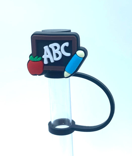ABC Chalkboard Teacher Straw Topper