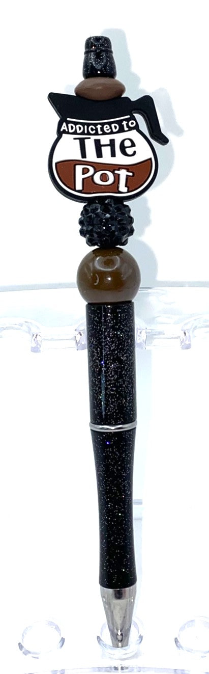 Addicted To The Pot Coffee Beaded Pen