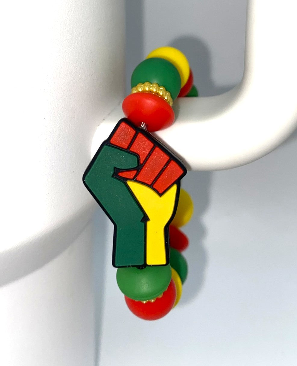 African Unity Fist Stanley Tumbler Cup Handle Charm