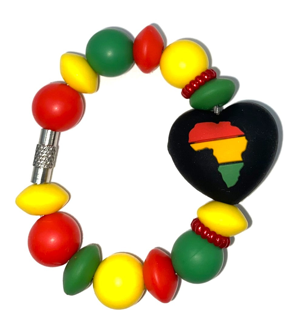 Black History 3D Heart Double-Sided Stanley Tumbler Cup Handle Charm