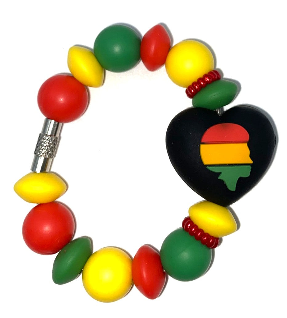 Black History 3D Heart Double-Sided Stanley Tumbler Cup Handle Charm