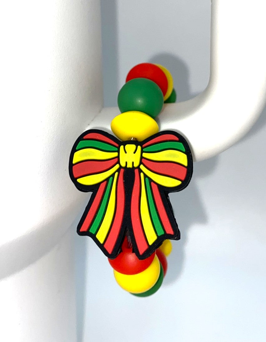 Black History Coquette Bow Stanley Tumbler Cup Handle Charm