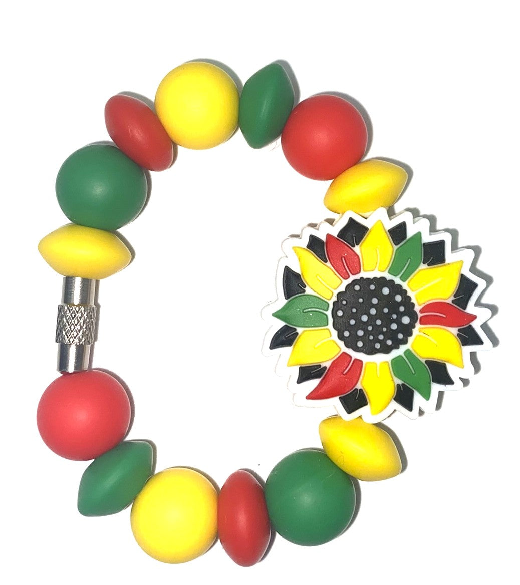 African Flower Juneteenth Stanley Tumbler Cup Handle Charm