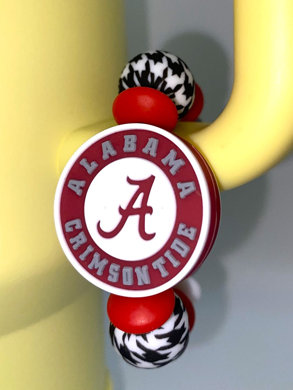 College Football Alabama Crimson Tide Circle Stanley Tumbler Cup Handle Charm