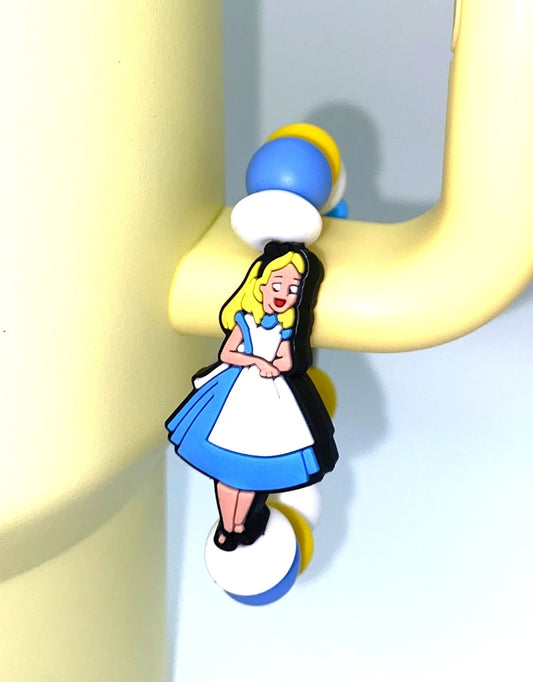 Wonderfully Curious Girl Full Body Stanley Tumbler Cup Handle Charm