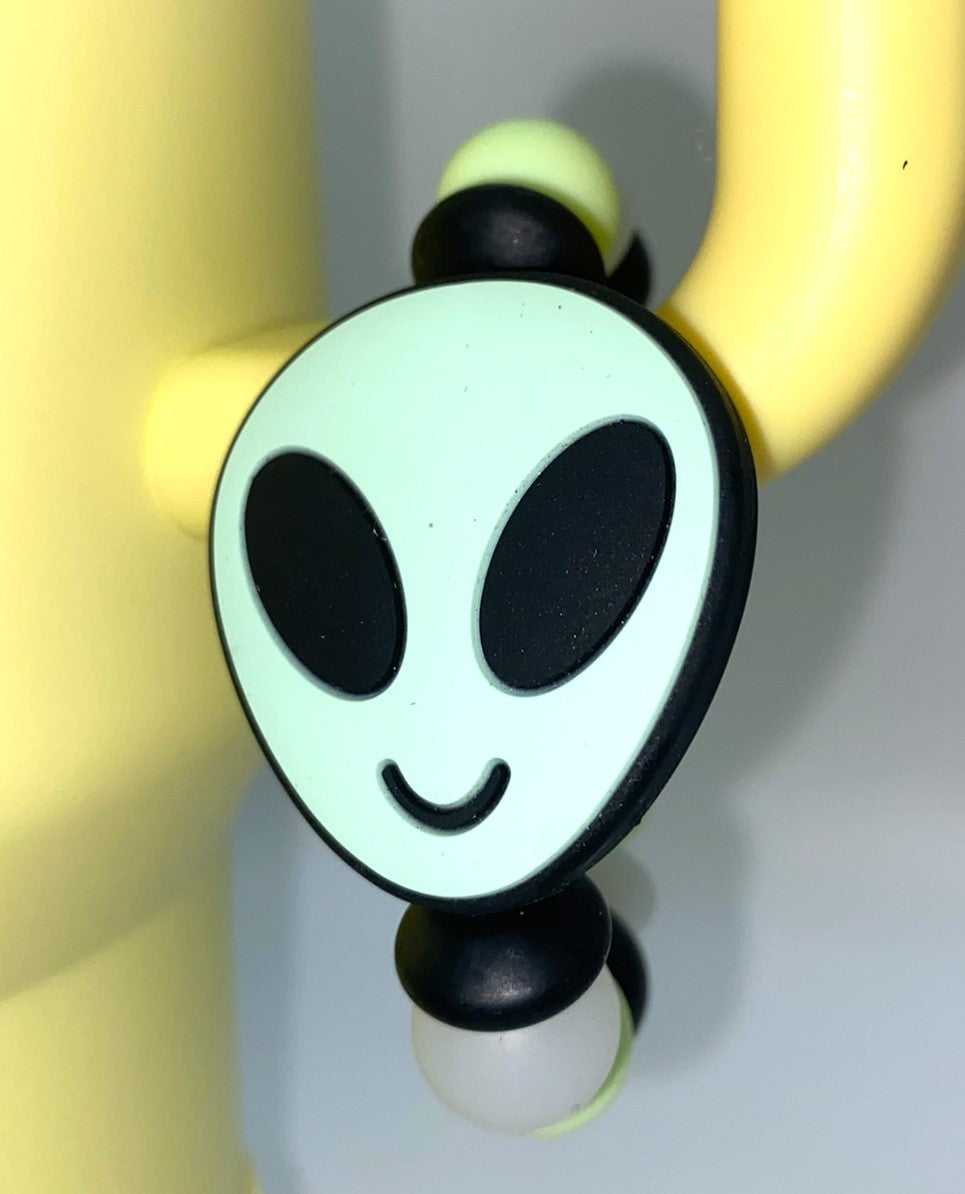 Green Alien Head Xeno Stanley Tumbler Cup Handle Charm