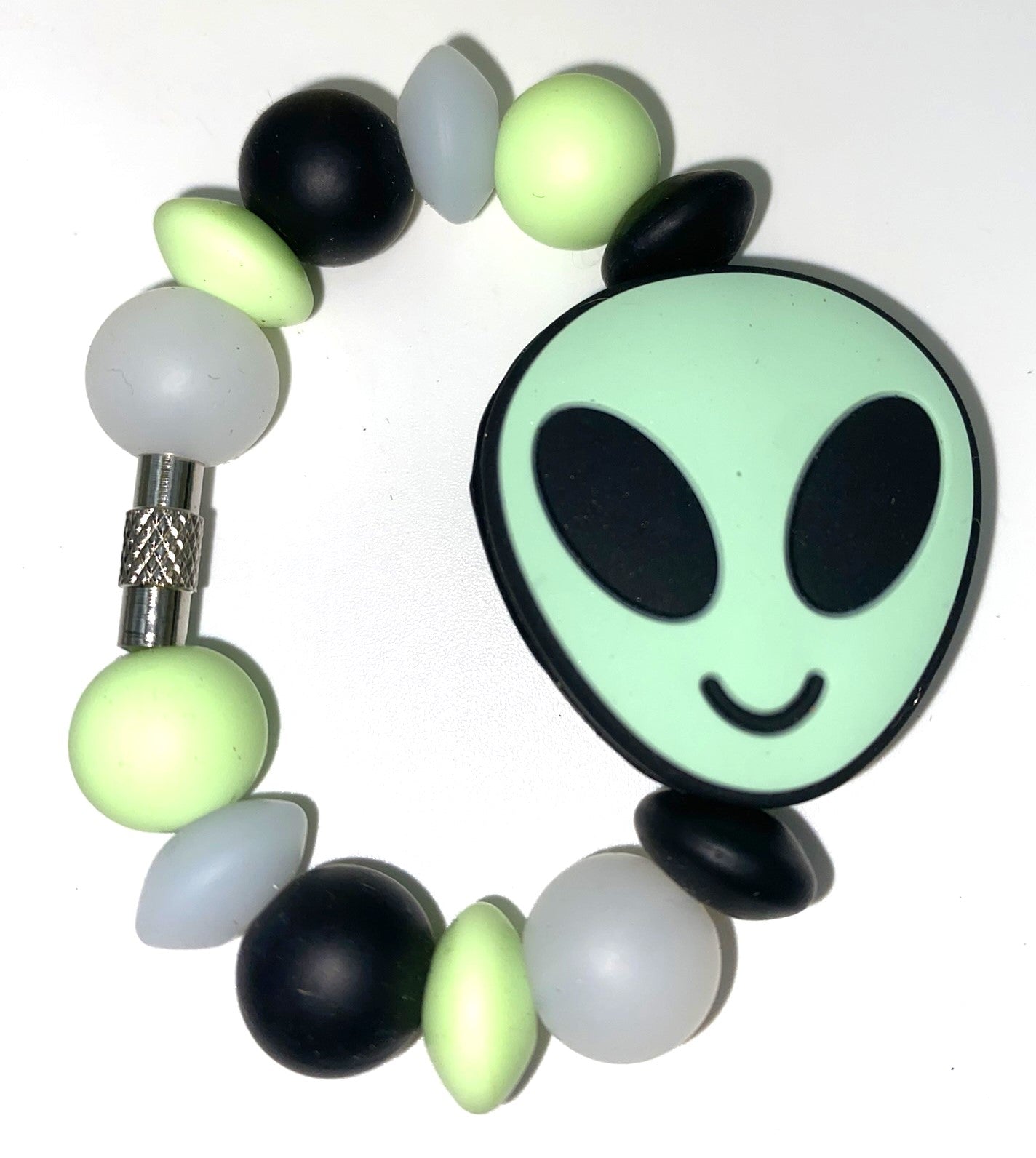 Green Alien Head Xeno Stanley Tumbler Cup Handle Charm