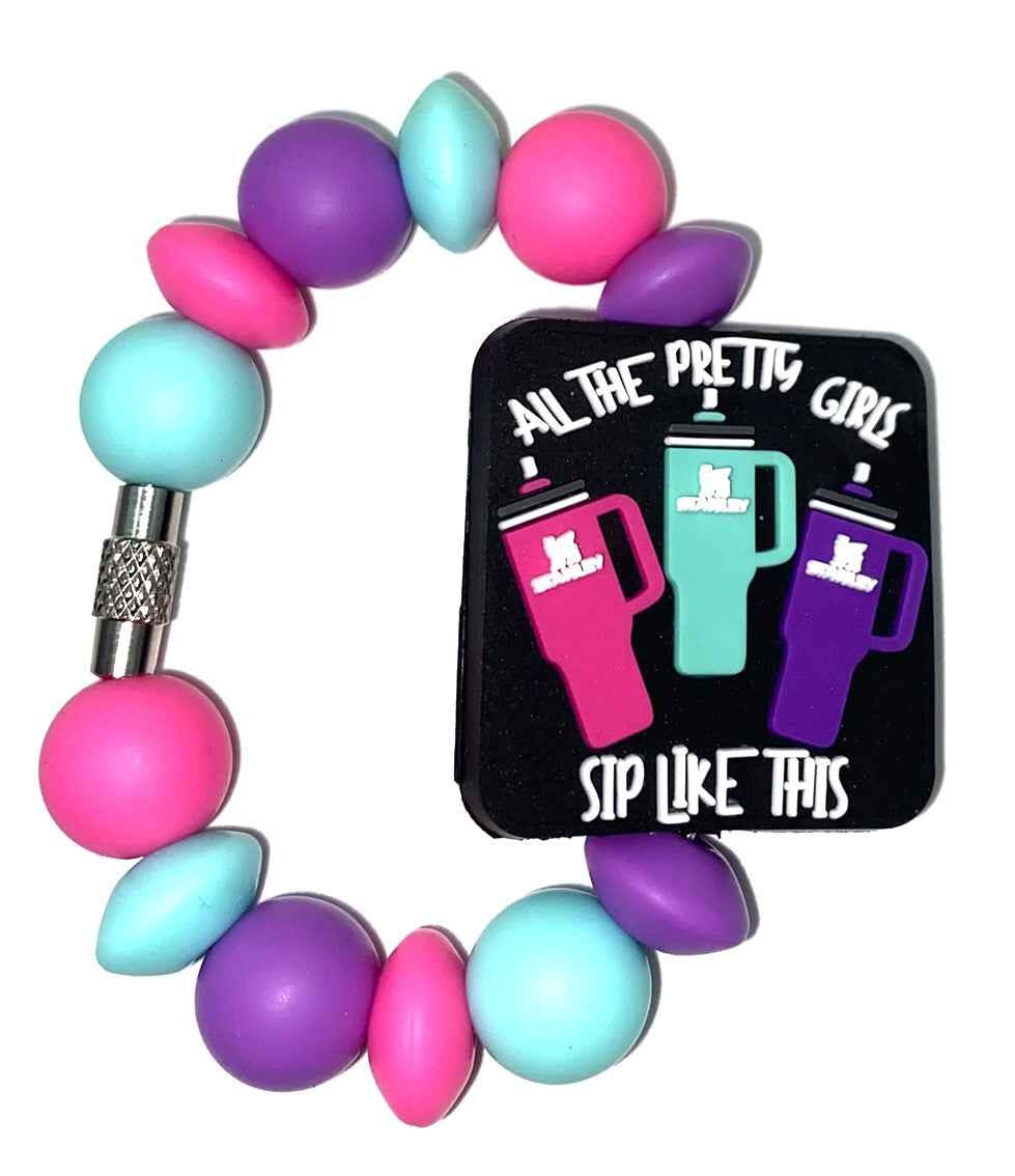 All The Pretty Girls Sip Like This Tumblers Stanley Tumbler Cup Handle Charm
