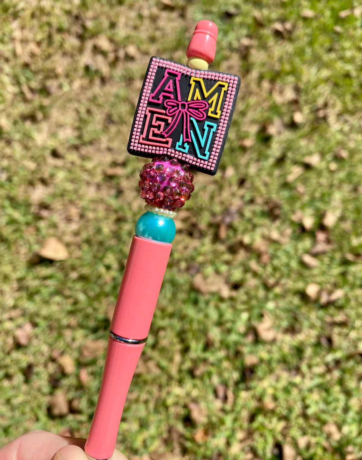 Amen Colorful Square Beaded Pen