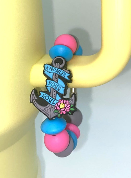 Anchor Your Soul Stanley Tumbler Cup Handle Charm