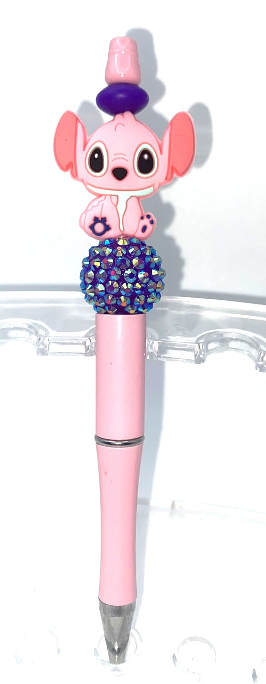 Pink Alien Beaded Pen