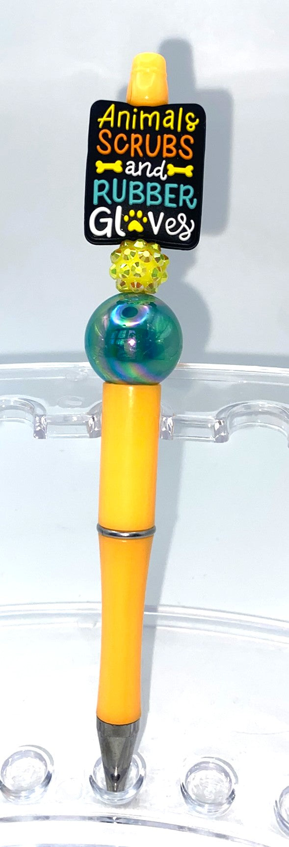 Animals Scrubs & Rubber Gloves Beaded Pen