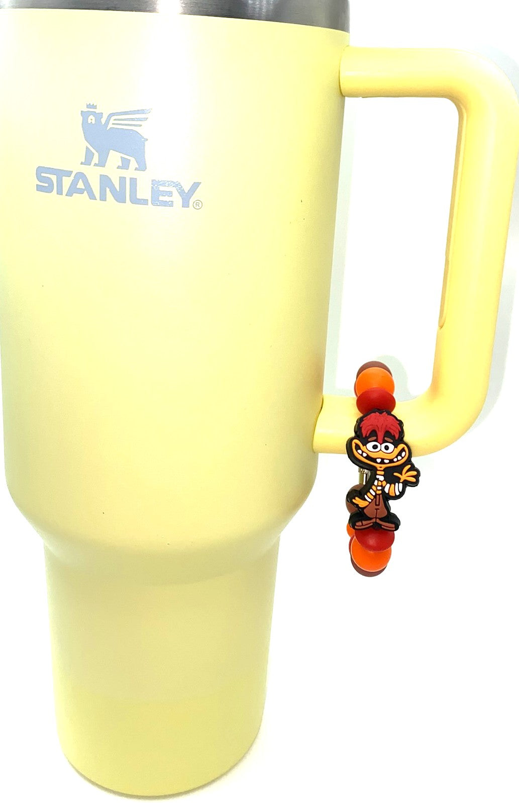Anxious Cartoon Girl Stanley Tumbler Cup Handle Charm