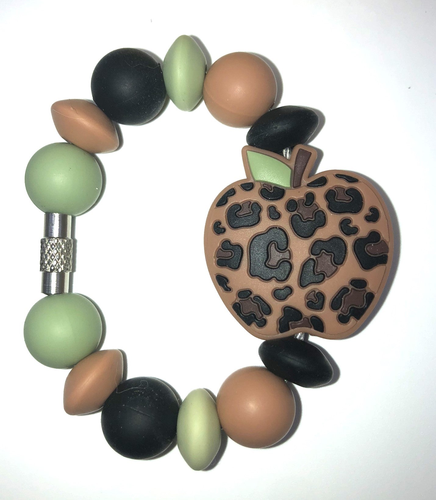 Leopard Print Apple Stanley Tumbler Cup Handle Charm