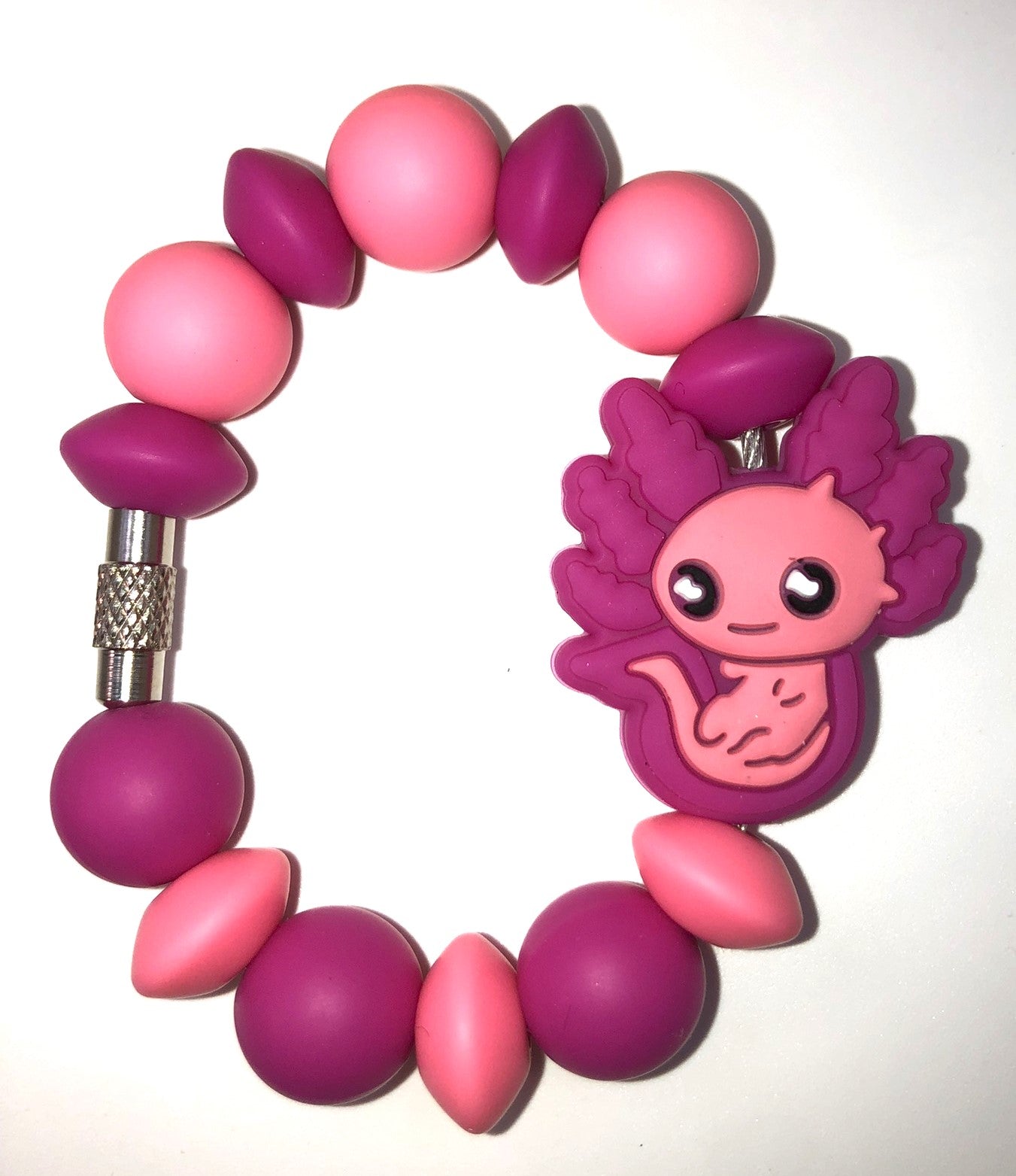 Pink Axolotl Stanley Tumbler Cup Handle Charm