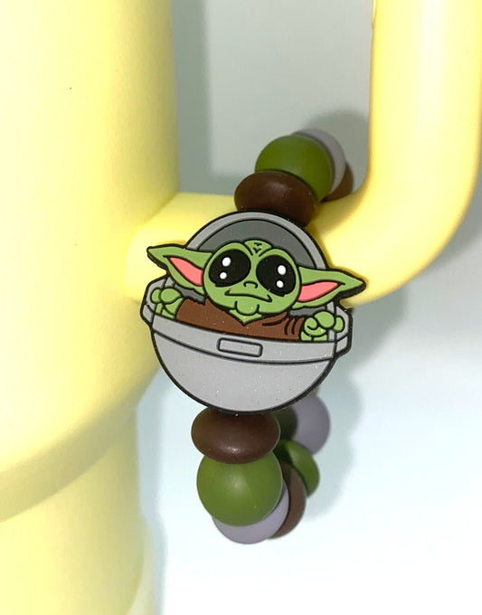 Baby Green Star Alien In Pod Space Wars Stanley Tumbler Cup Handle Charm