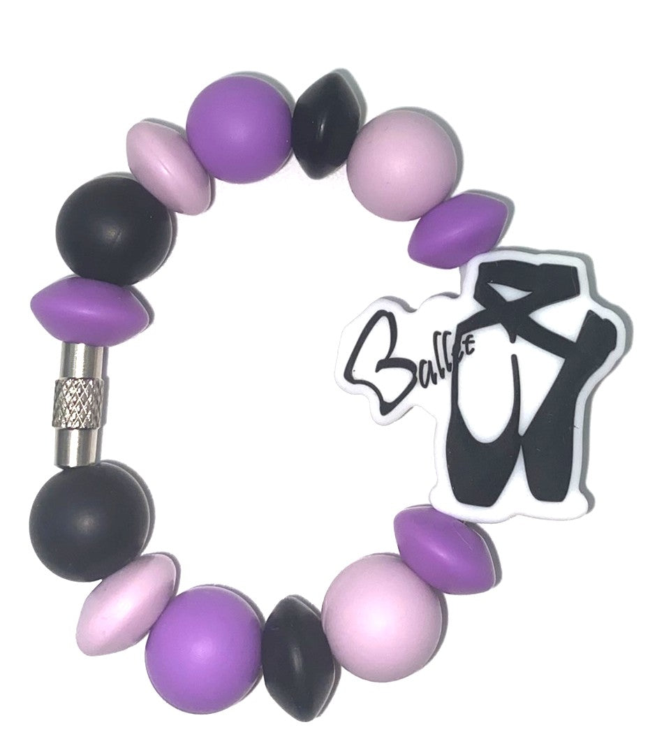 Ballet Shoes Black Stanley Tumbler Cup Handle Charm