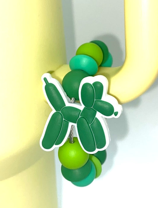 Green Balloon Dog Stanley Tumbler Cup Handle Charm