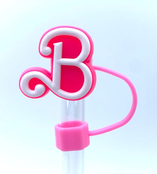 Cursive B Malibu Girl Plastic Doll Stanley Tumbler Cup Straw Topper