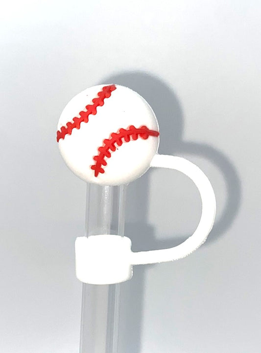 Baseball 3D Straw Topper