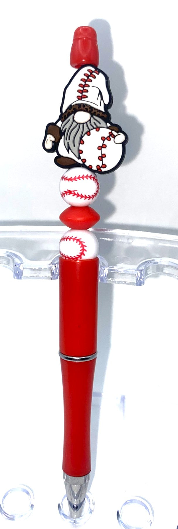 Baseball Gnome Beaded Pen