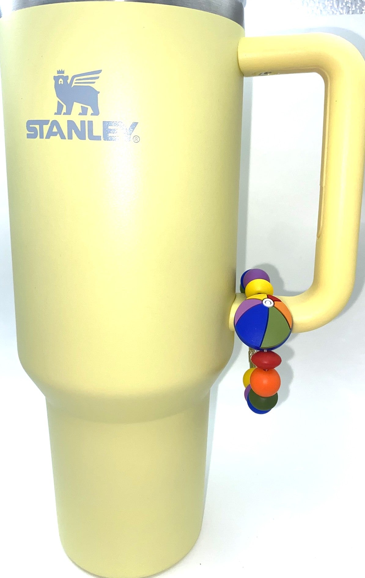 Colorful Beach Ball Stanley Tumbler Cup Handle Charm