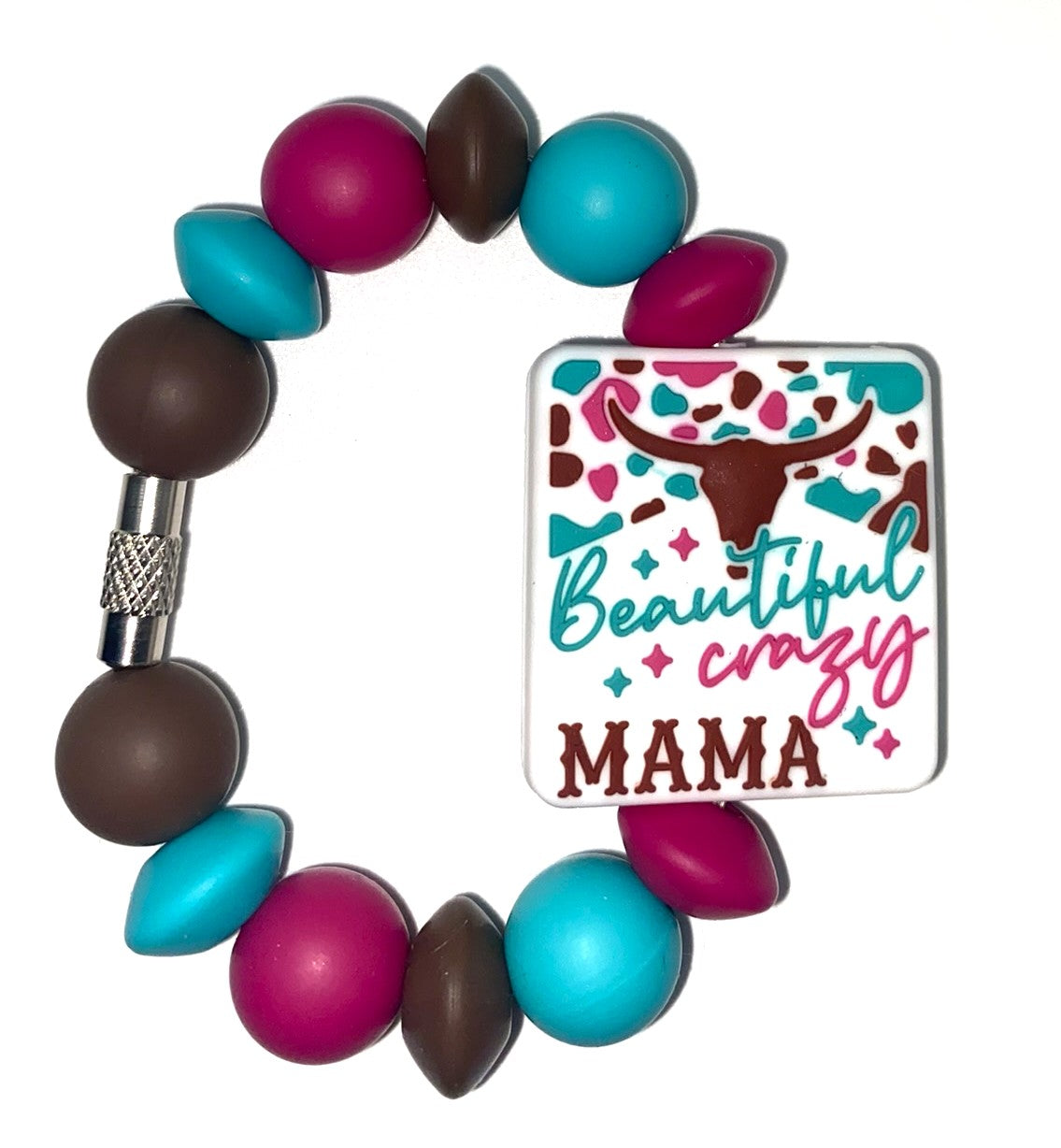 Beautiful Crazy Mama Western Stanley Tumbler Cup Handle Charm