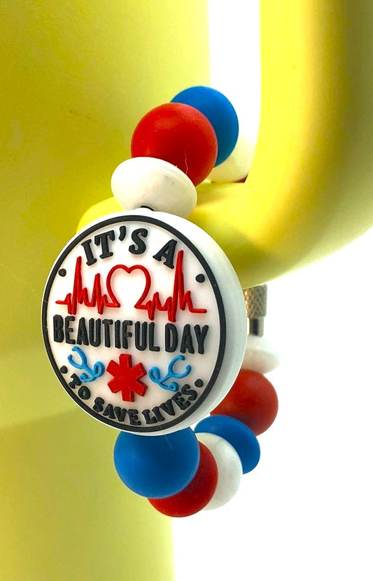 It's A Beautiful Day To Save Lives Stanley Tumbler Cup Handle Charm