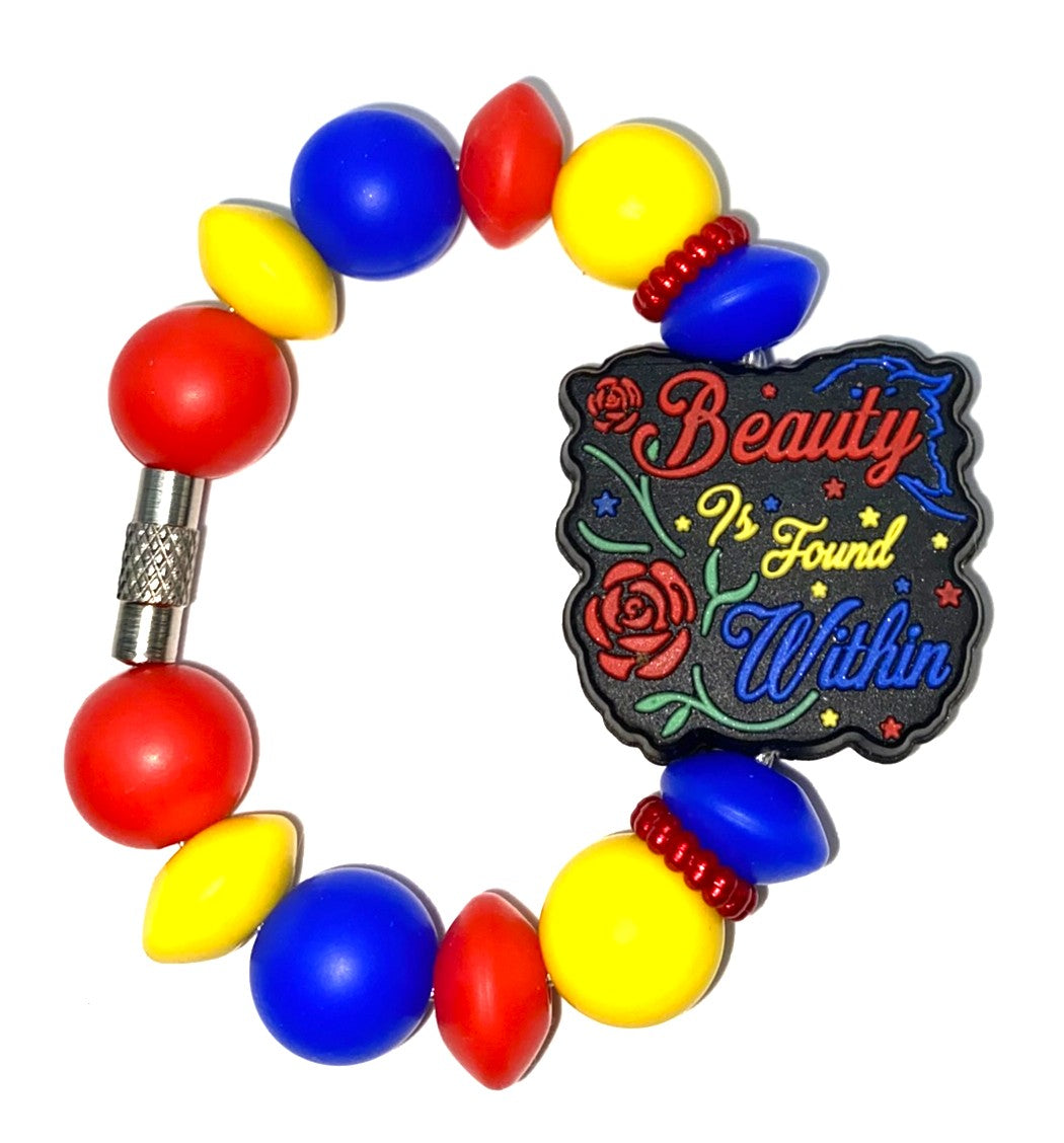 Beauty Is Found Within Enchanted Rose Stanley Tumbler Cup Handle Charm