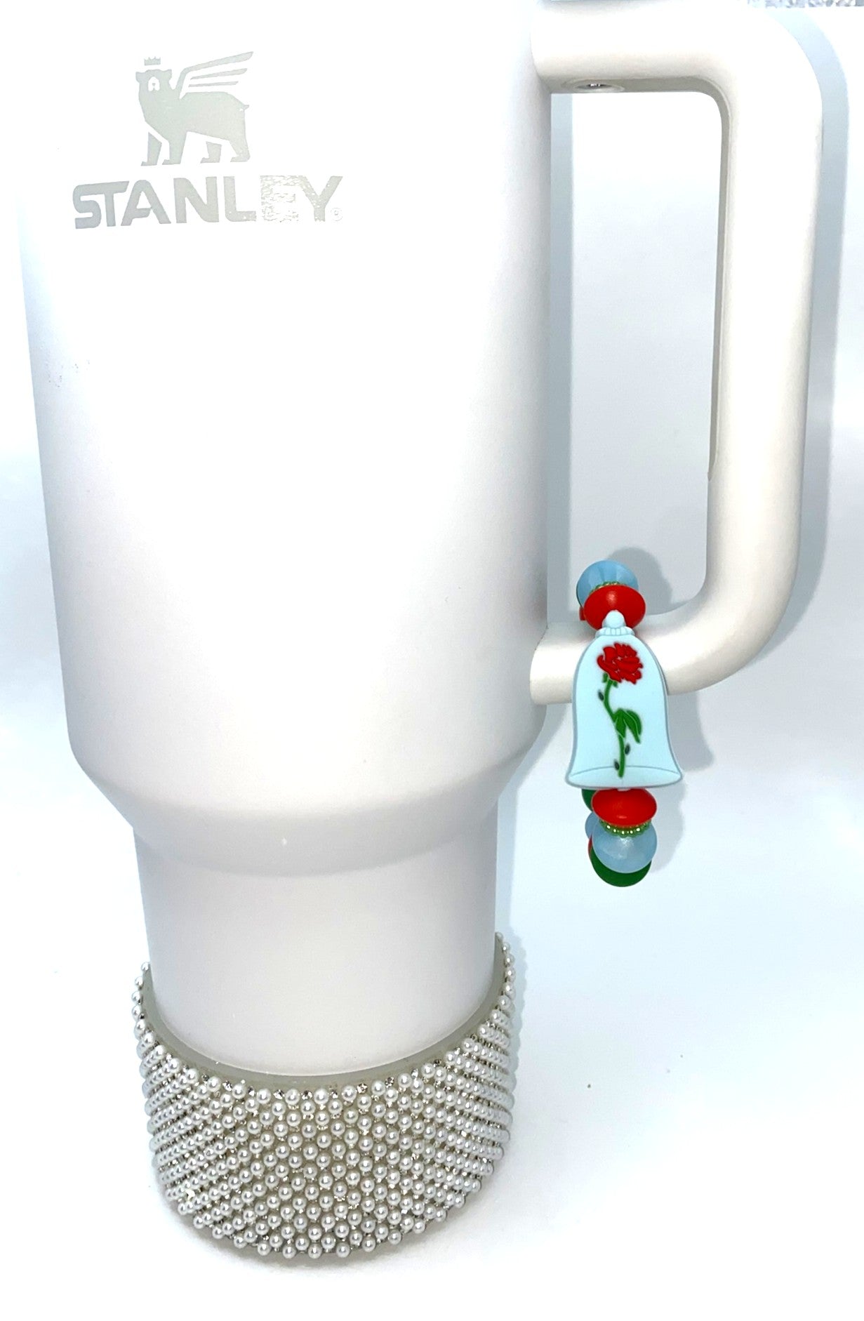 Enchanted Rose Beautiful Girl & Beast Stanley Tumbler Cup Handle Charm