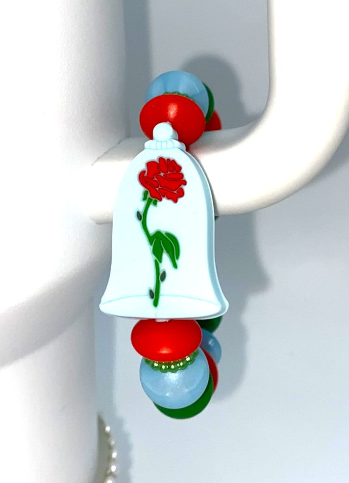 Enchanted Rose Beautiful Girl & Beast Stanley Tumbler Cup Handle Charm