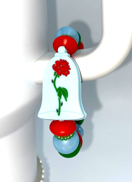 Enchanted Rose Beautiful Girl & Beast Stanley Tumbler Cup Handle Charm