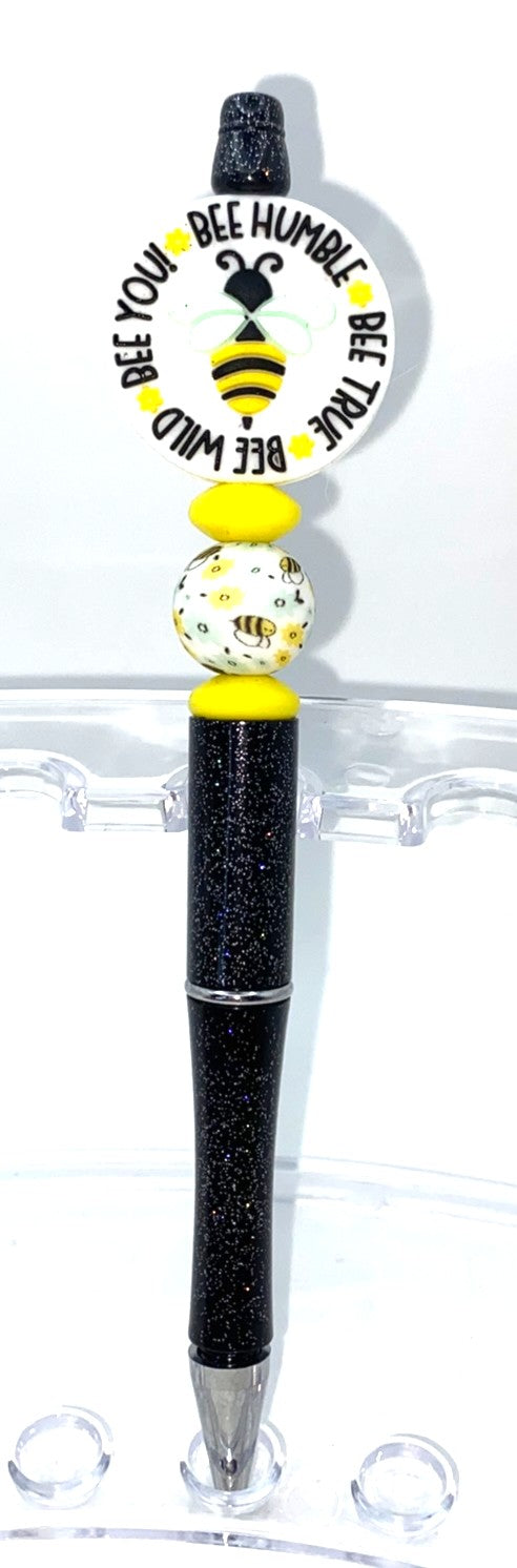 Bee Humble Bee True Bee Wild Bee You Beaded Pen
