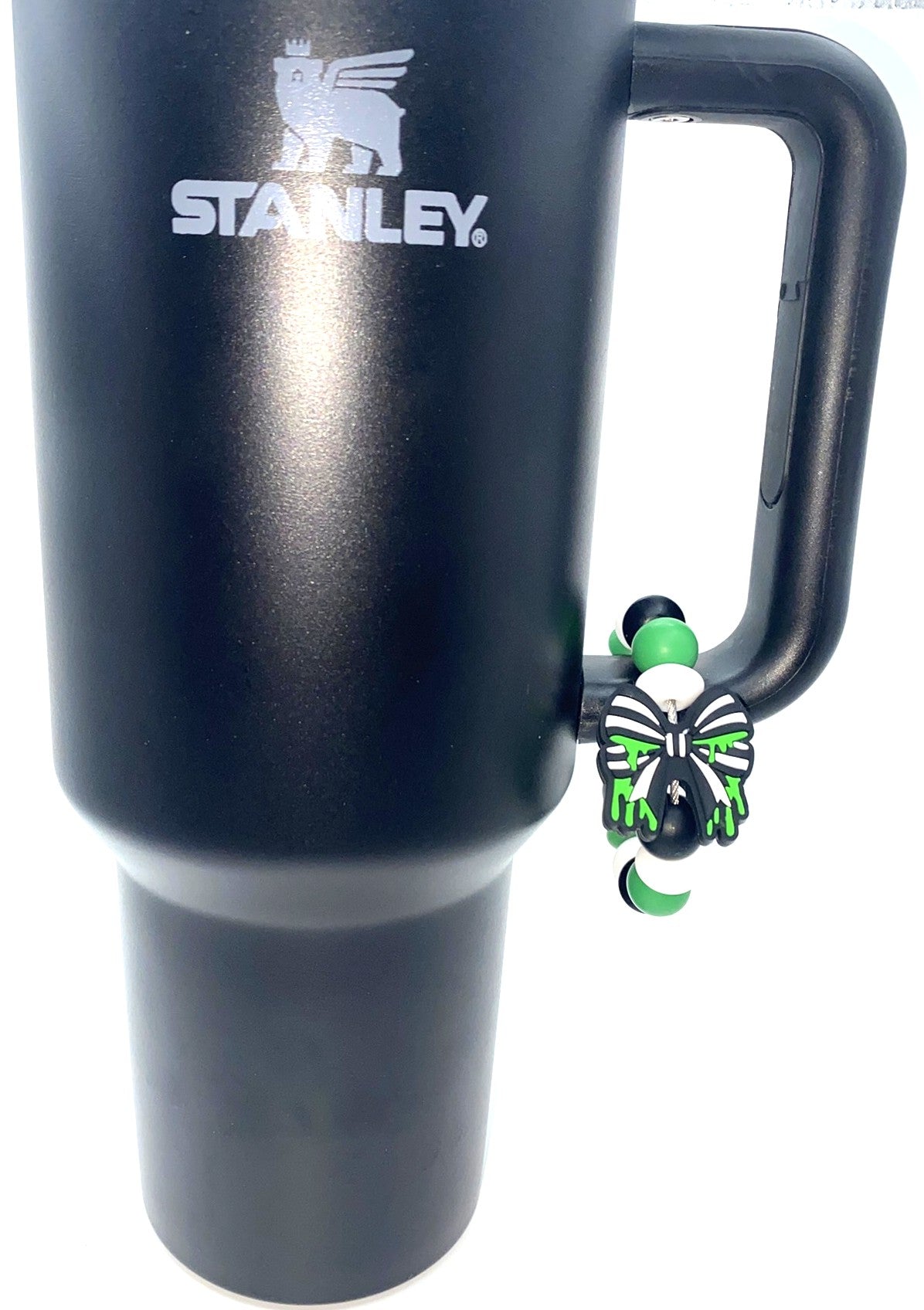 Beetle Guy Slime Bow Horror Villain Stanley Tumbler Cup Handle Charm