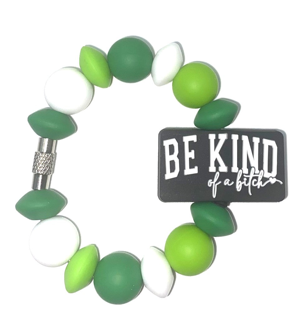Be Kind Of A Bitch Black Rectangle Stanley Tumbler Cup Handle Charm