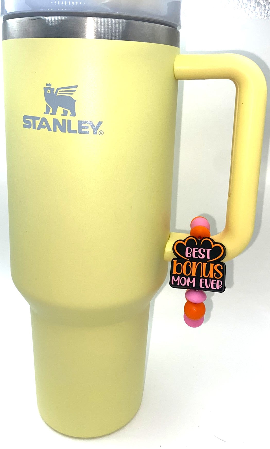 Best Bonus Mom Ever Stanley Tumbler Cup Handle Charm