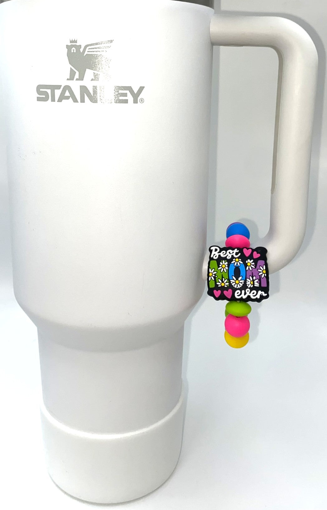 Best Mom Ever Floral Stanley Tumbler Cup Handle Charm