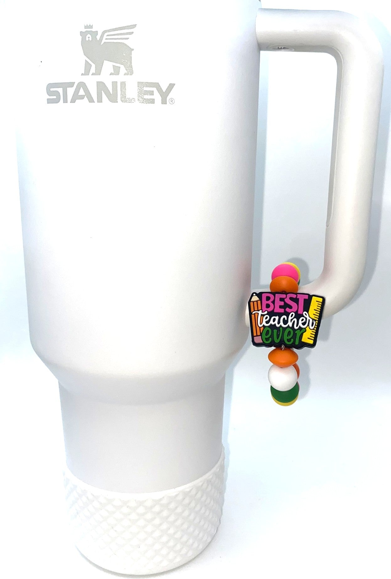 Best Teacher Ever Ruler Pencil Stanley Tumbler Cup Handle Charm