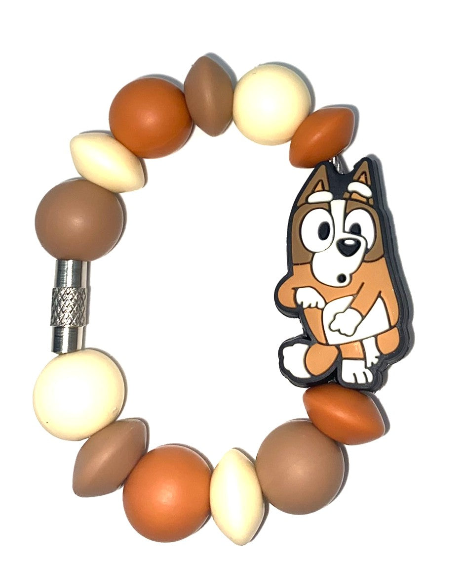 Blue Heeler Cartoon Sister Stanley Tumbler Cup Handle Charm