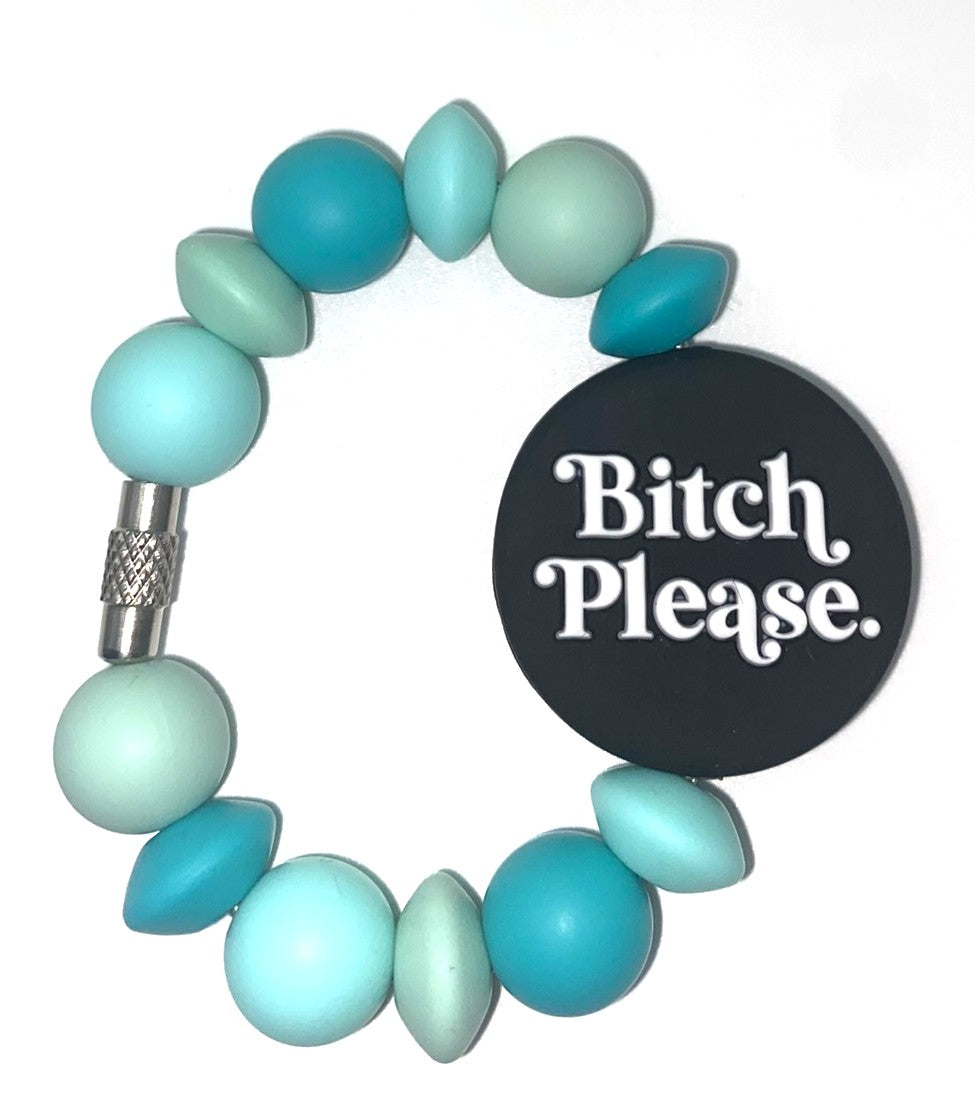 Bitch Please Round Stanley Tumbler Cup Handle Charm