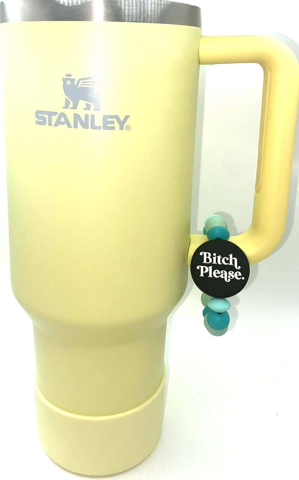 Bitch Please Round Stanley Tumbler Cup Handle Charm