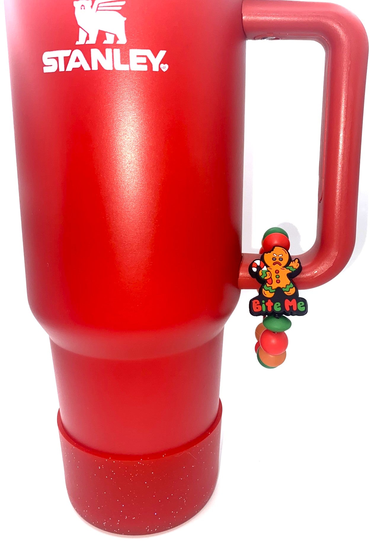 Bite Me Gingerbread Man Stanley Tumbler Cup Handle Charm
