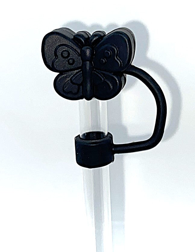 Black Butterfly 3D Straw Topper