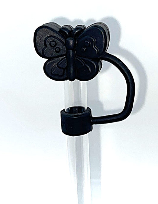 Black Butterfly 3D Straw Topper