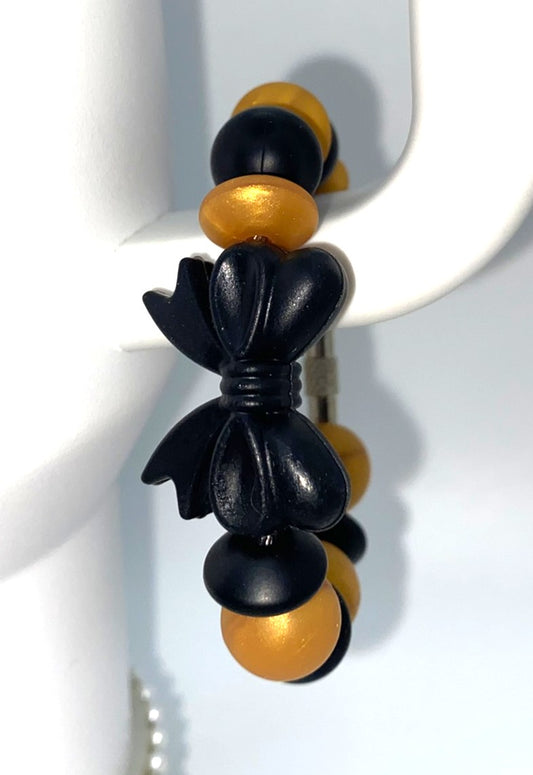 Black Coquette Bow Stanley Tumbler Cup Handle Charm
