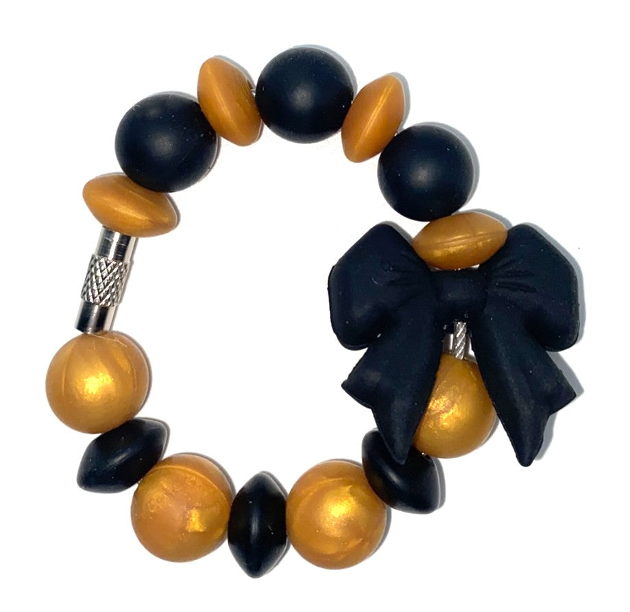 Black Coquette Bow Stanley Tumbler Cup Handle Charm