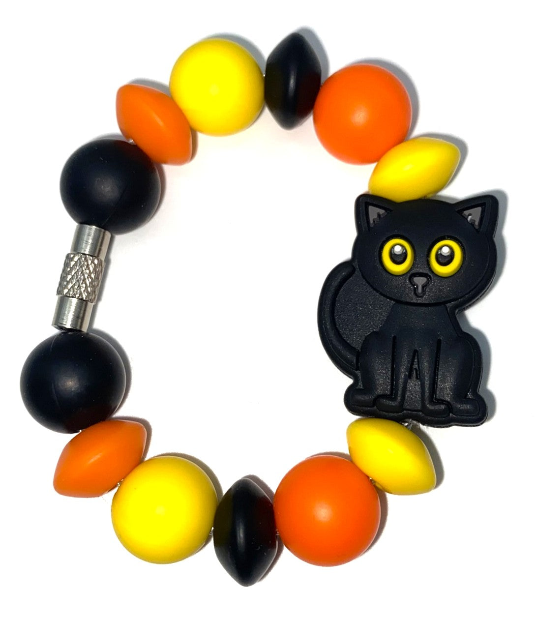 Black Cat w/Yellow Eyes Stanley Tumbler Cup Handle Charm