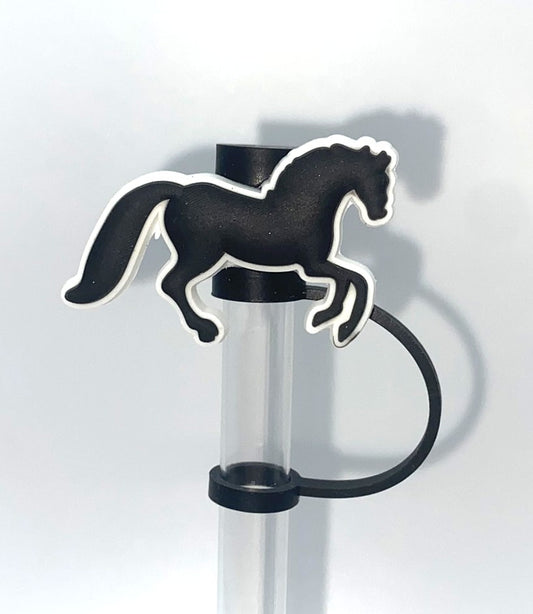 Black Horse Straw Topper