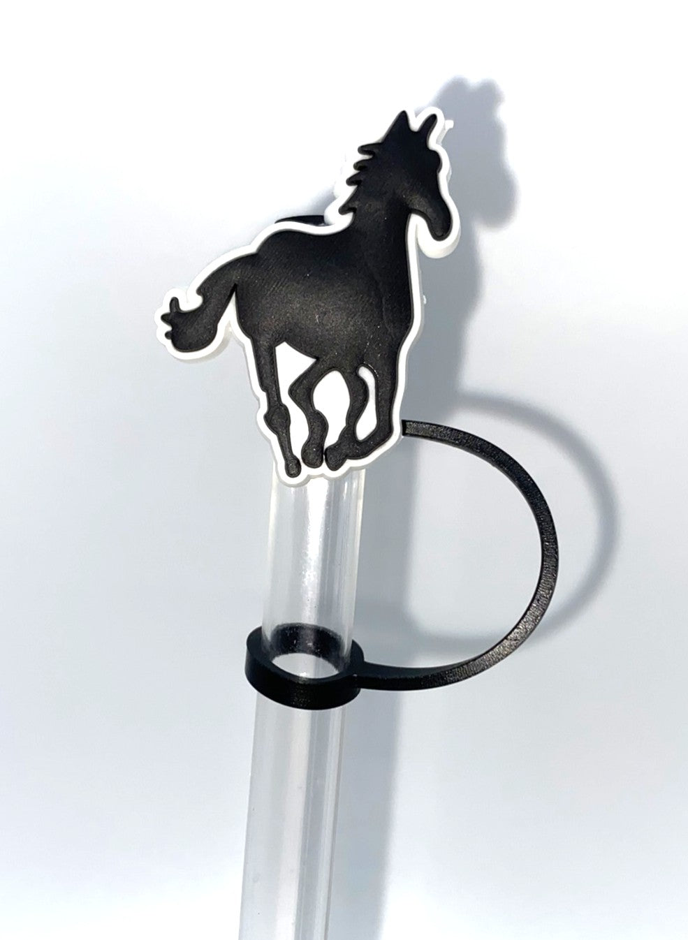 Black Horse Running Straw Topper
