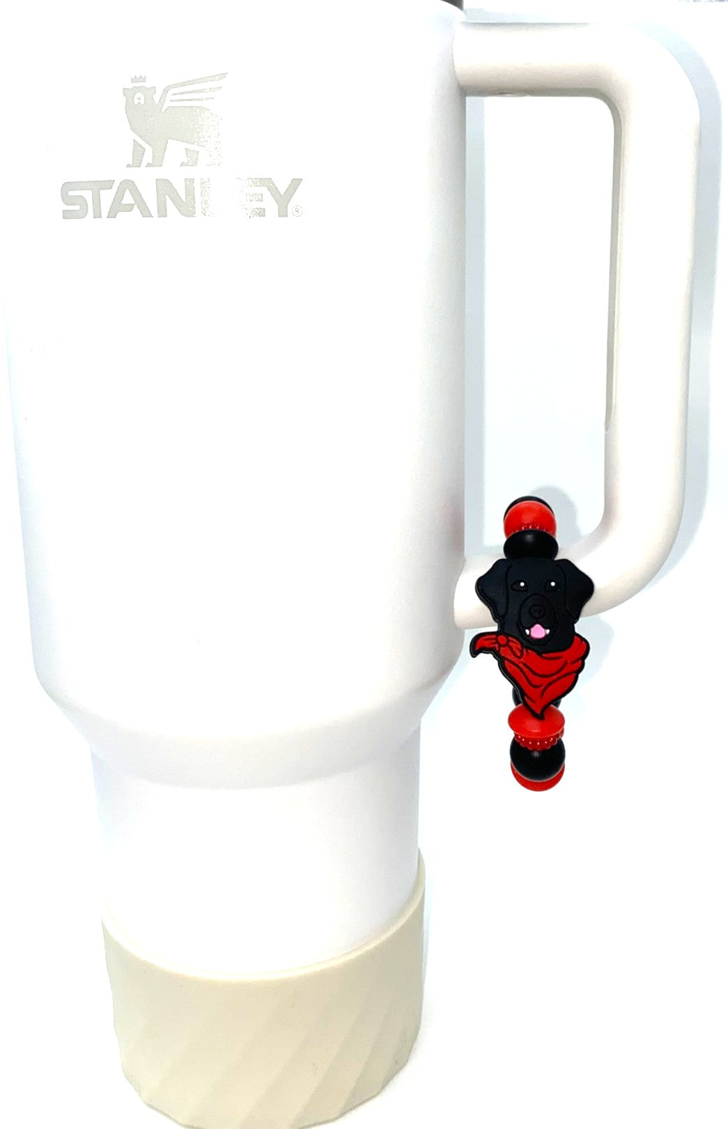 Black Lab w/Bandana Stanley Tumbler Cup Handle Charm